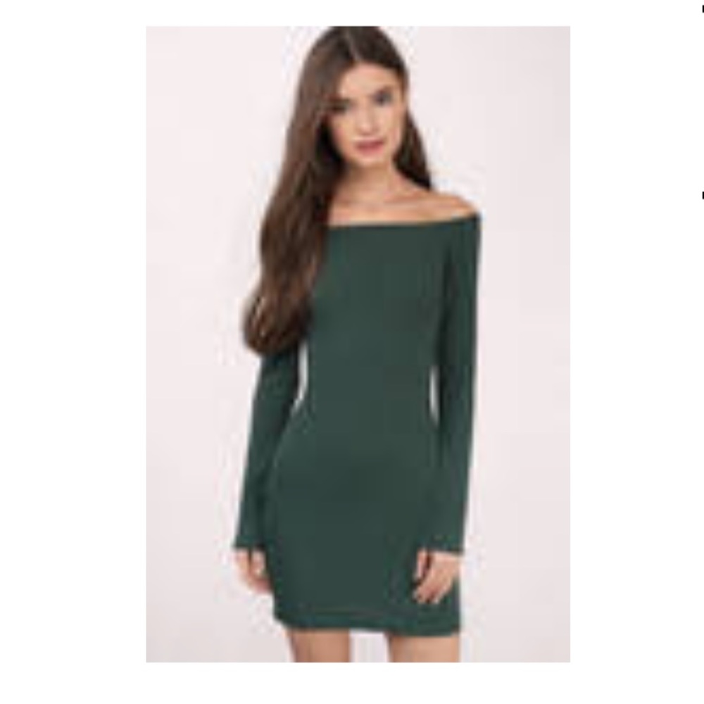 Off the Shoulder Ribbed Dress - Picture 4 of 8